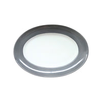 Plat ovale Coco en porcelaine - Ardoise