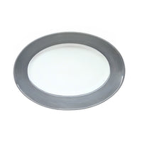 Plat ovale Coco en porcelaine - Ardoise