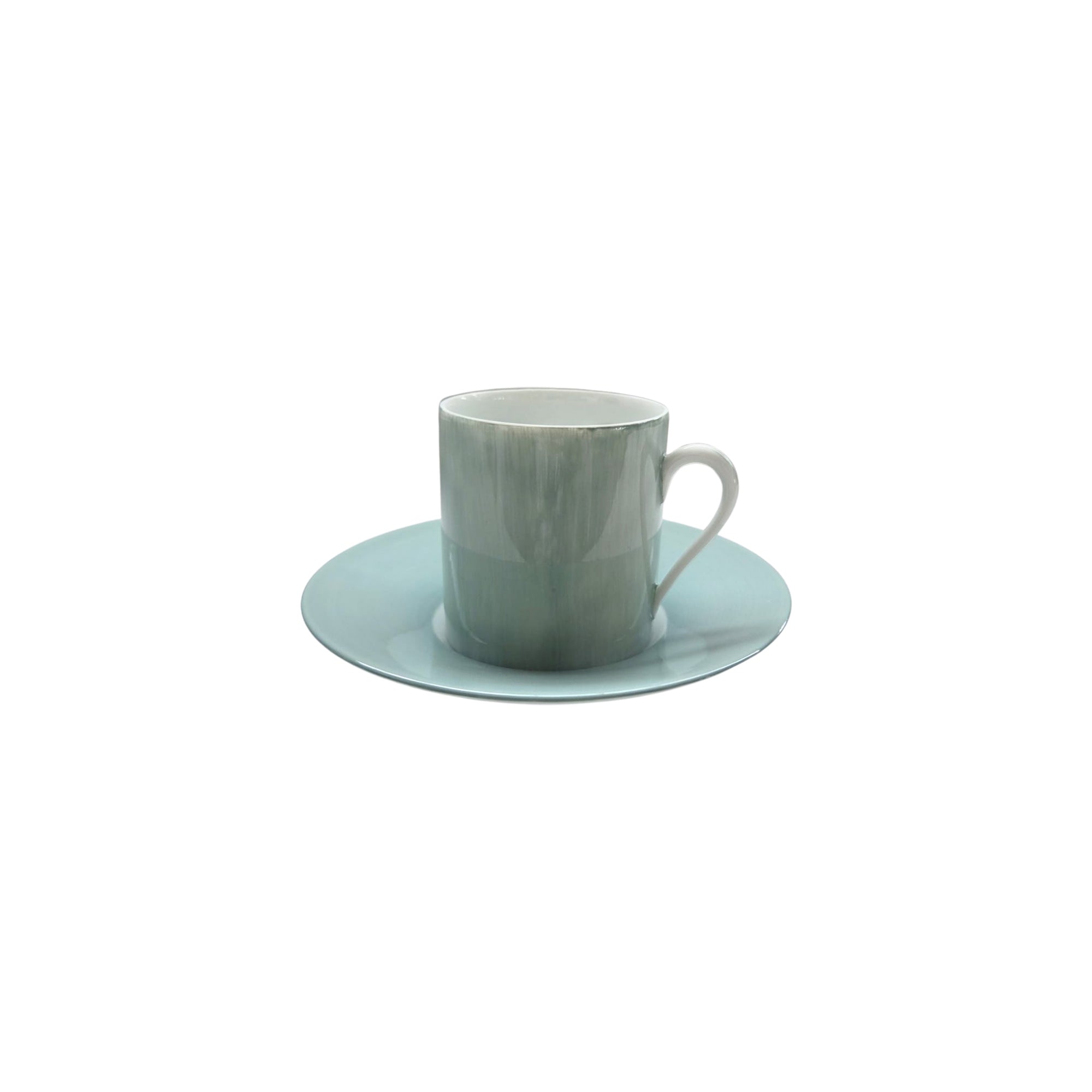 Tasse et soucoupe à café Coco en porcelaine - Celadon