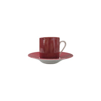 Tasse et soucoupe à café Coco en porcelaine - Rouge
