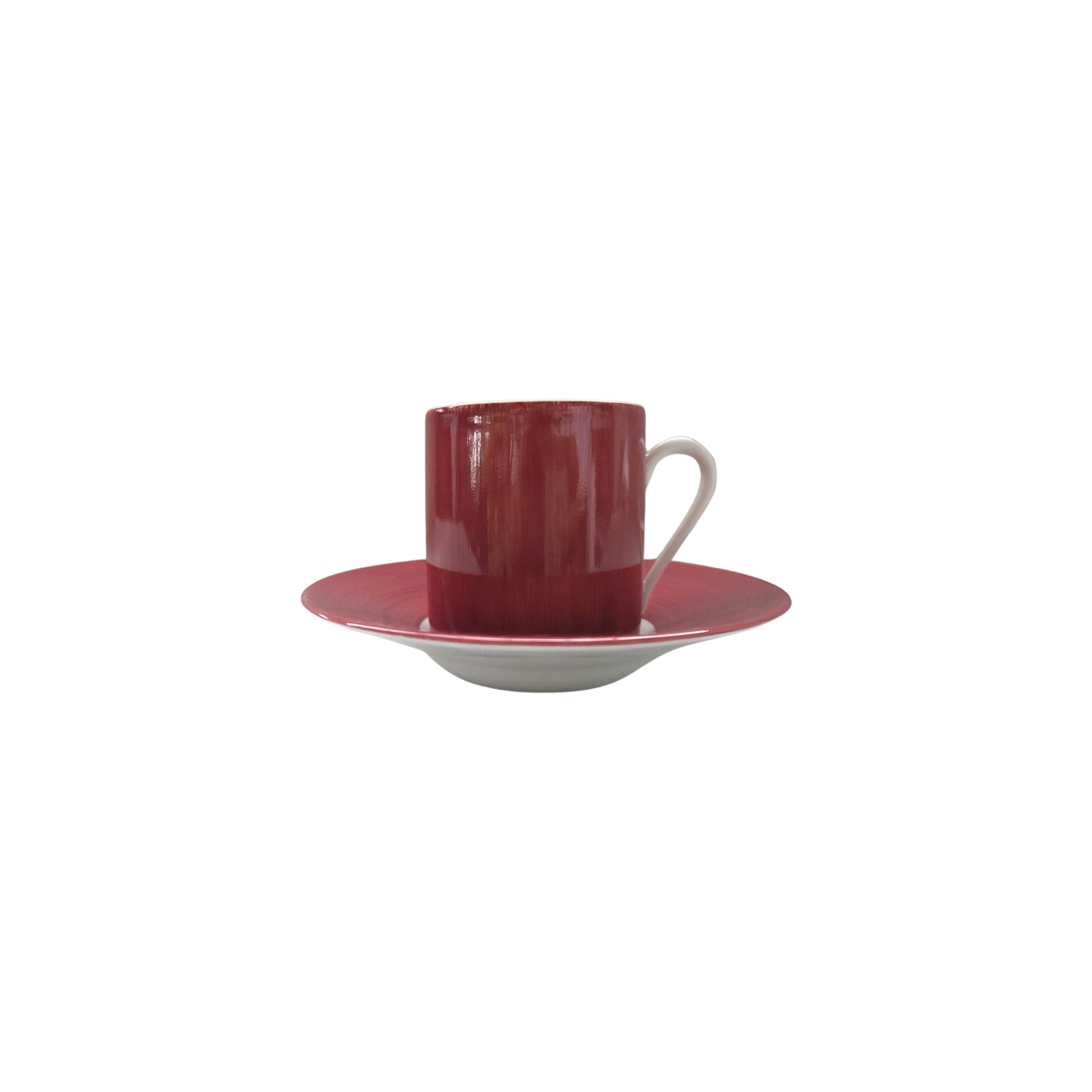 Tasse et soucoupe à café Coco en porcelaine - Rouge