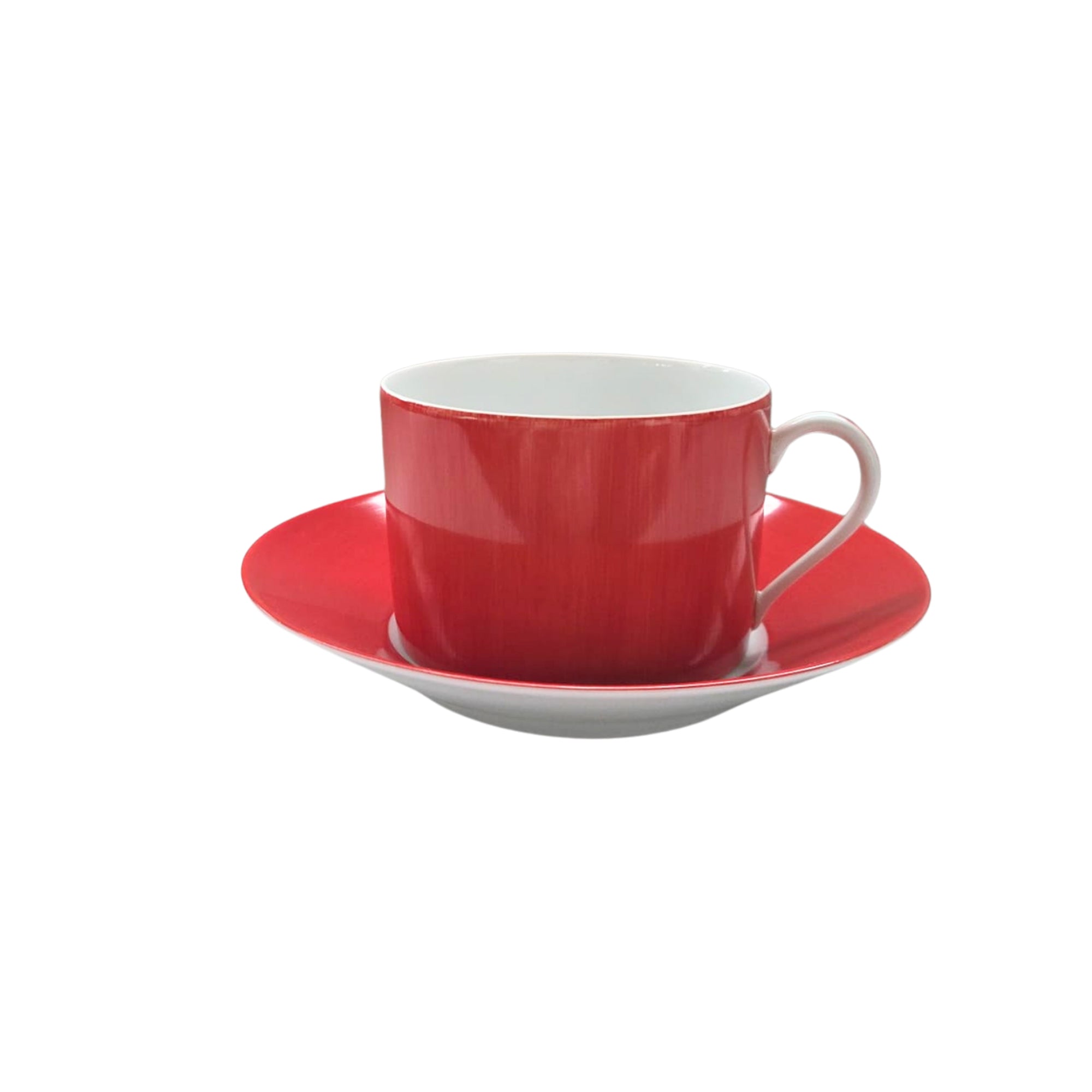 Tasse et soucoupe à déjeuner Coco en porcelaine - Rubis