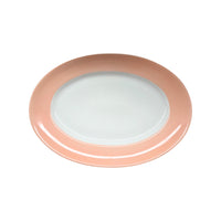 Plat ovale Coco en porcelaine - Saumon