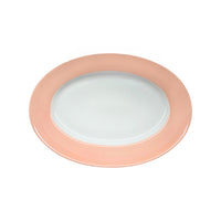 Plat ovale Coco en porcelaine - Saumon