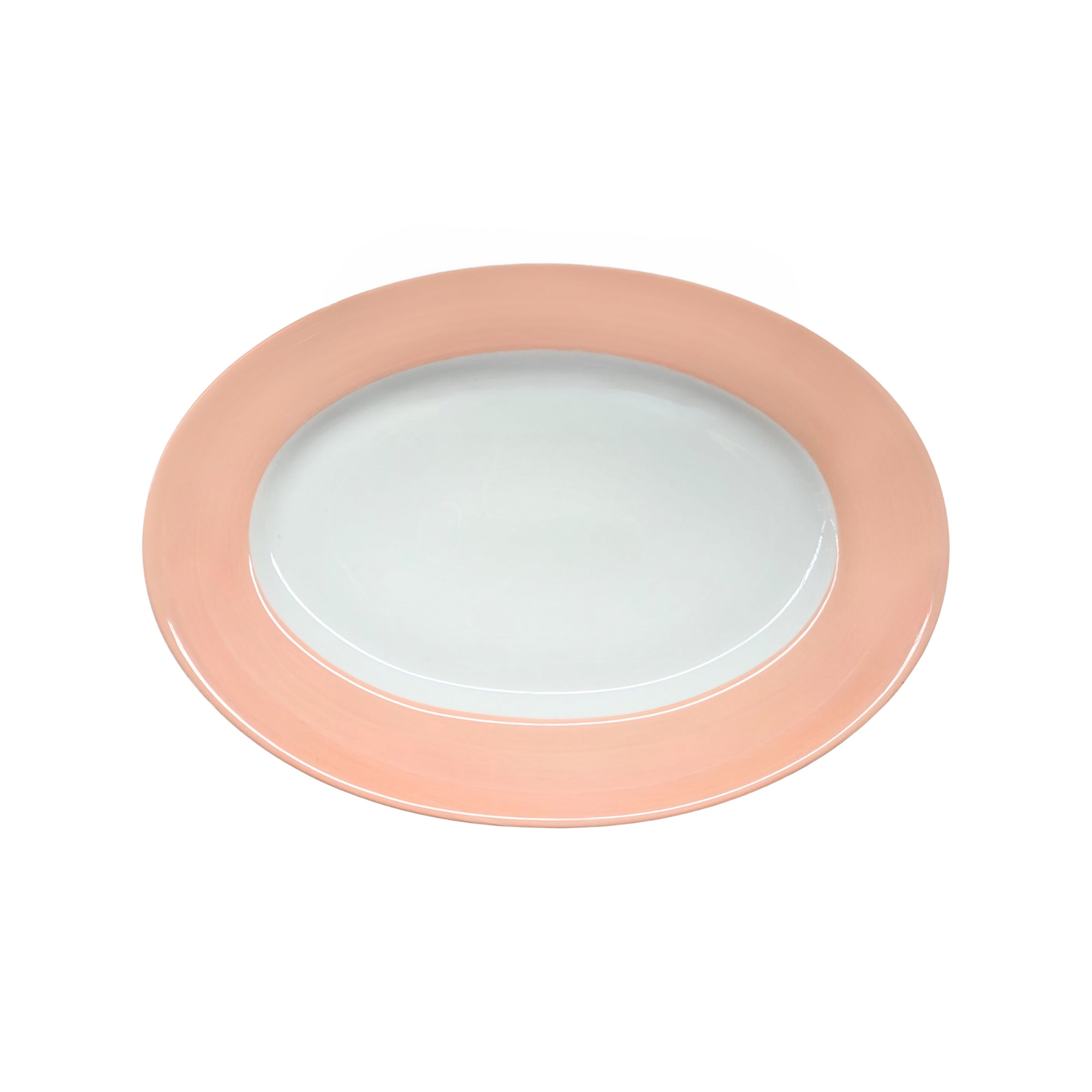 Plat ovale Coco en porcelaine - Saumon