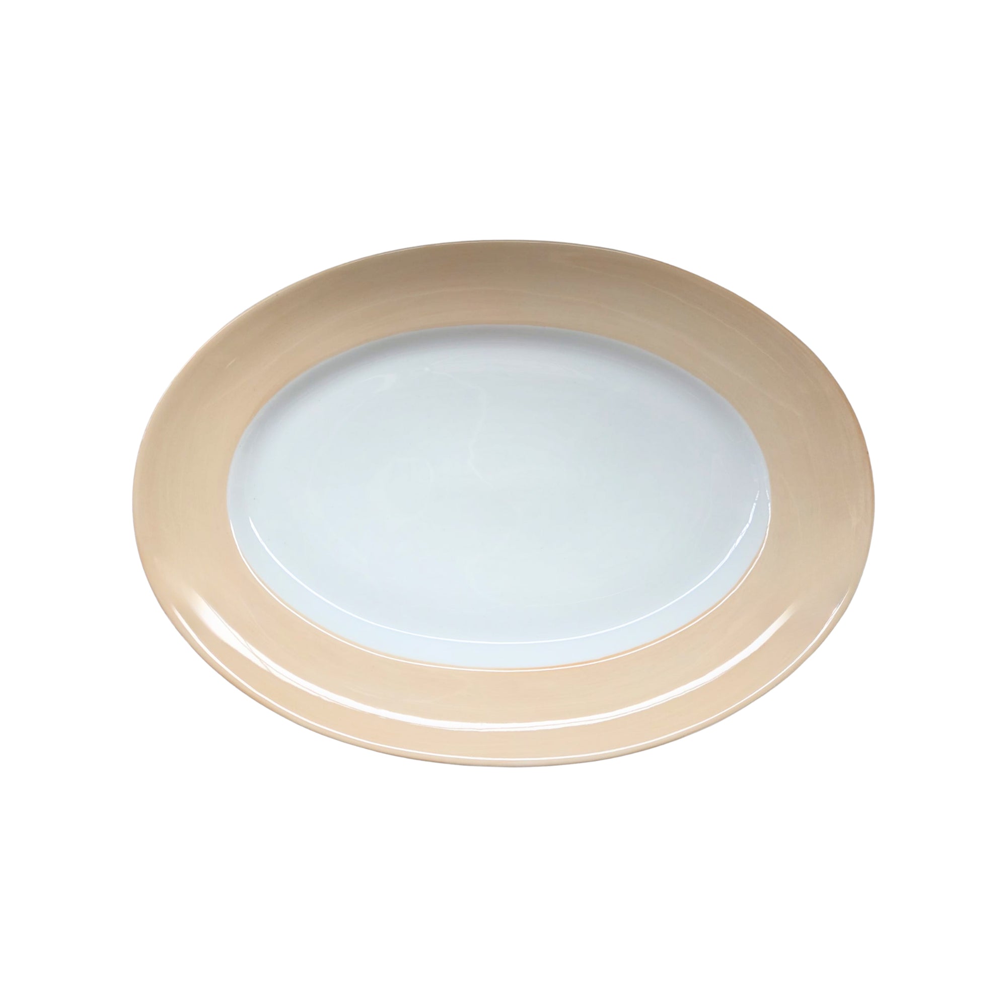 Plat ovale Coco en porcelaine - Vanille