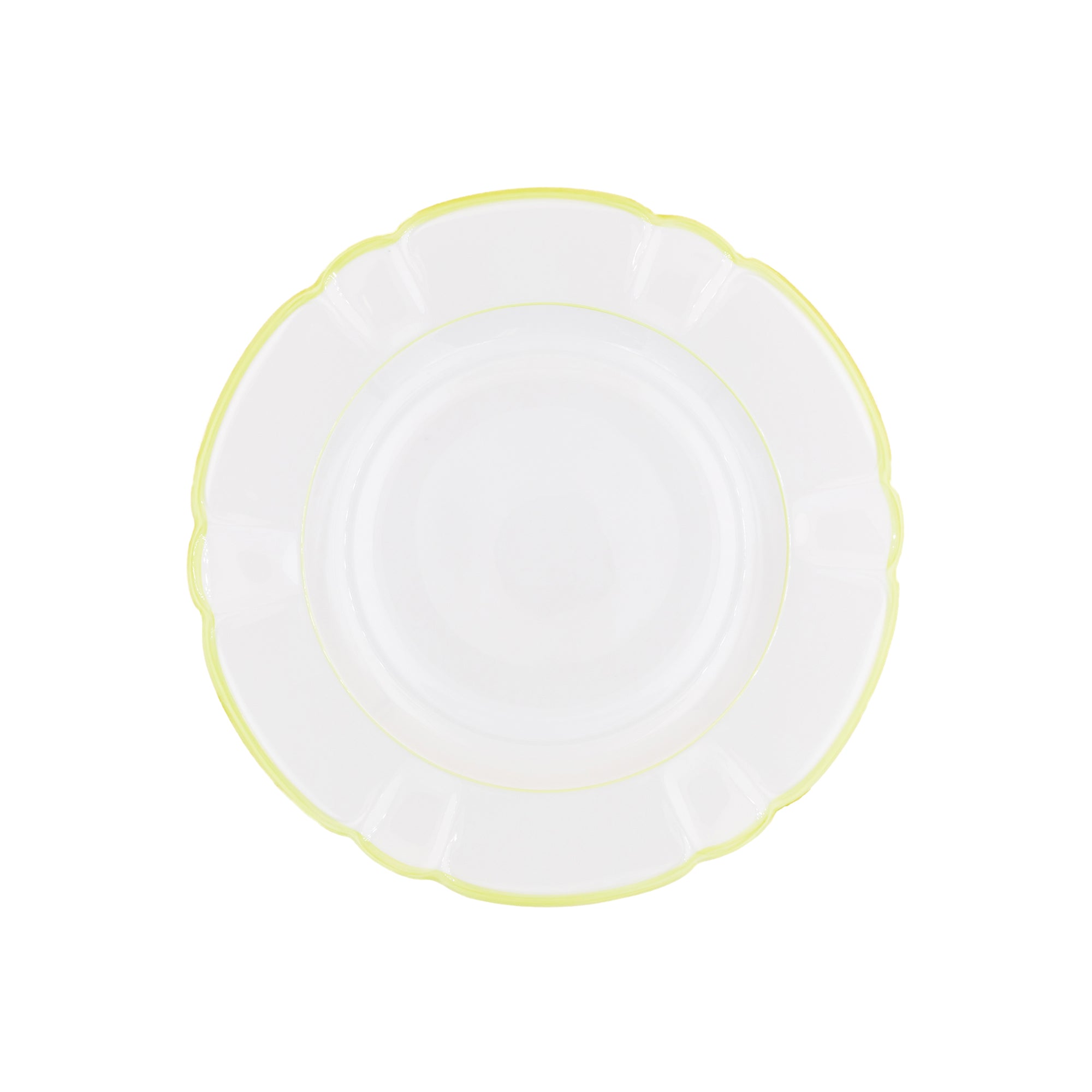 Assiette à dîner Colette Filet couleur en porcelaine - Anis