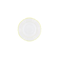 Assiette à pain Colette Filet couleur en porcelaine - Anis