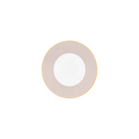 Assiette à pain Lexington Filet d'or en porcelaine - Camelia