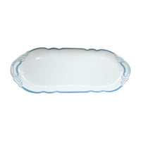 Plat à cake Colette Filet couleur en porcelaine - Atoll