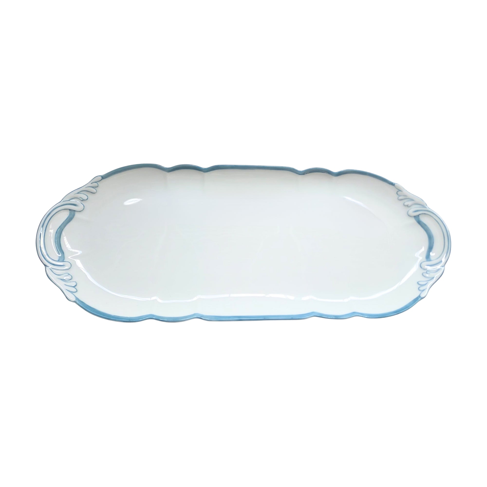 Plat à cake Colette Filet couleur en porcelaine - Atoll