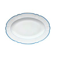 Plat ovale Colette Filet couleur en porcelaine - Atoll
