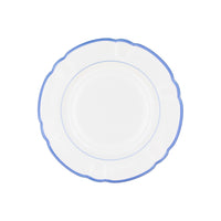 Assiette à dîner Colette Filet couleur en porcelaine - Azur