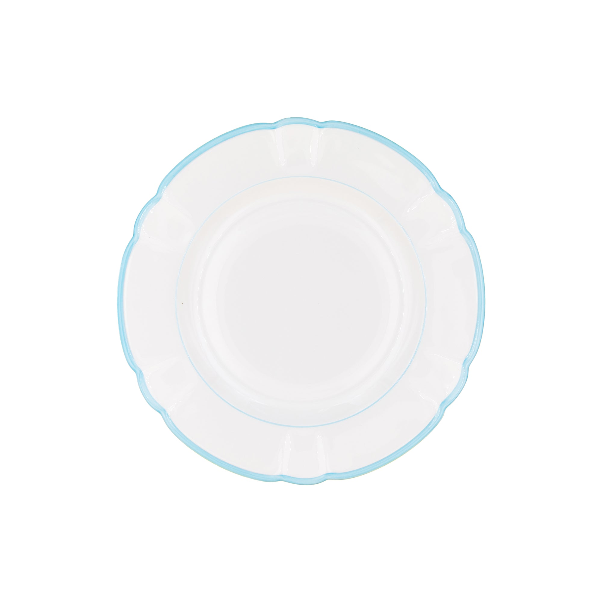 Assiette calotte Colette Filet couleur en porcelaine - Ciel