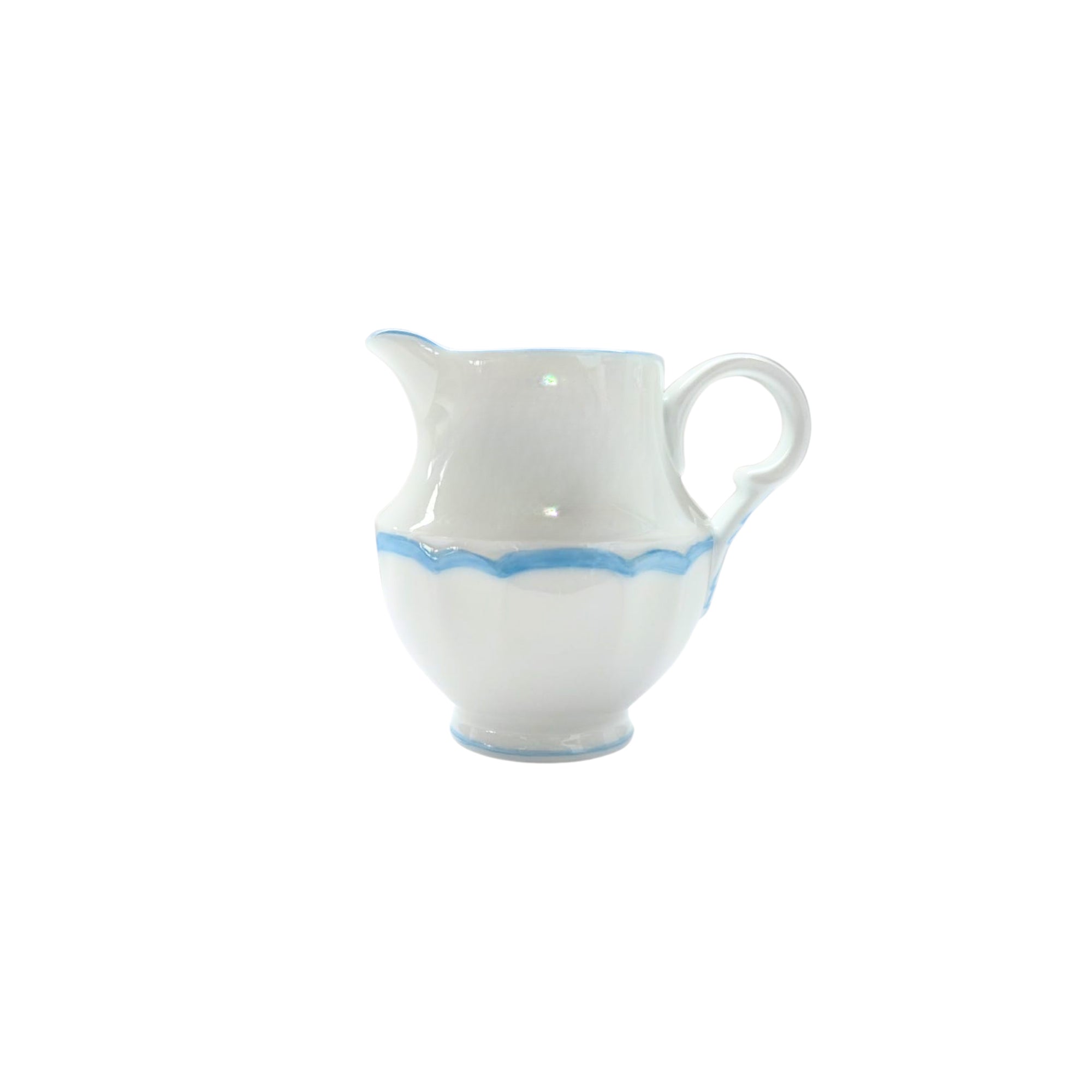 Crémier pour 6 Tasses Colette Filet couleur en porcelaine - Ciel