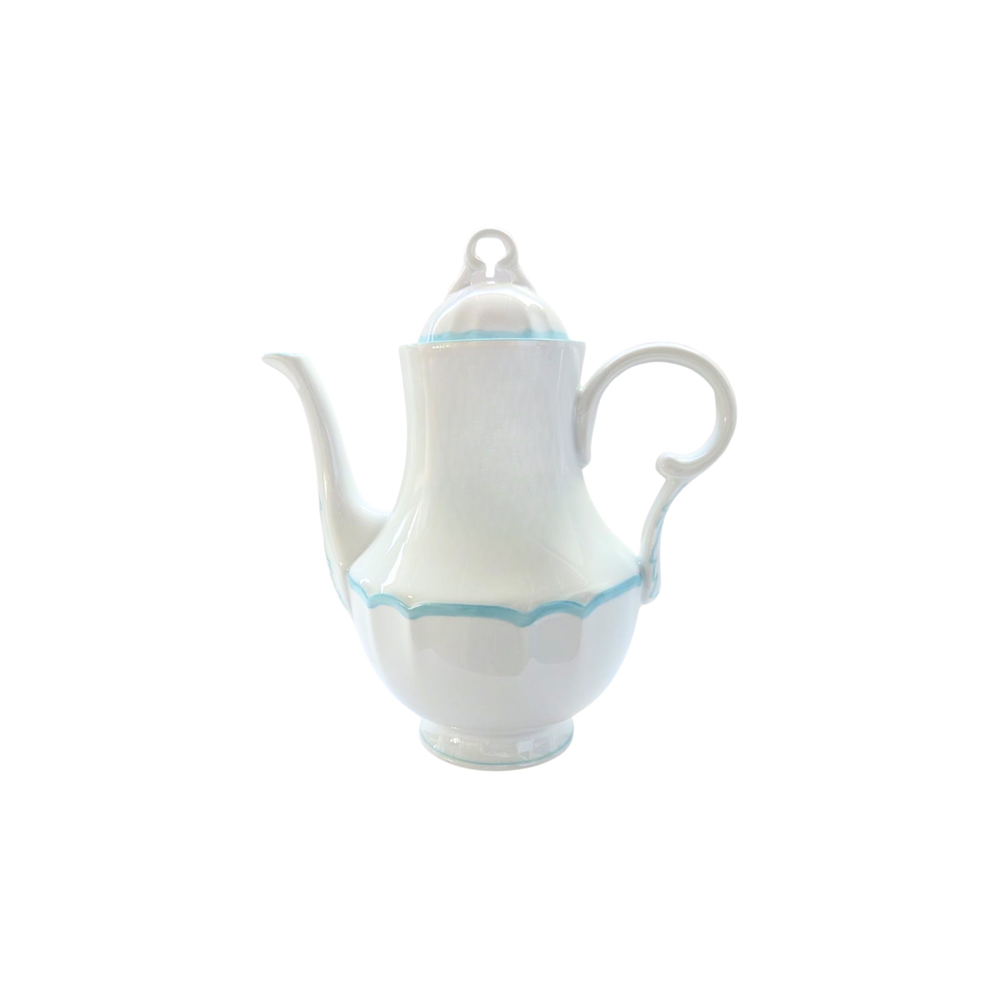 Verseuse pour 12 Tasses Colette Filet couleur en porcelaine - Ciel