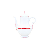 Verseuse pour 12 Tasses Colette Filet couleur en porcelaine - Rubis