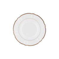 Assiette à dessert Colette Filet couleur en porcelaine - Taupe