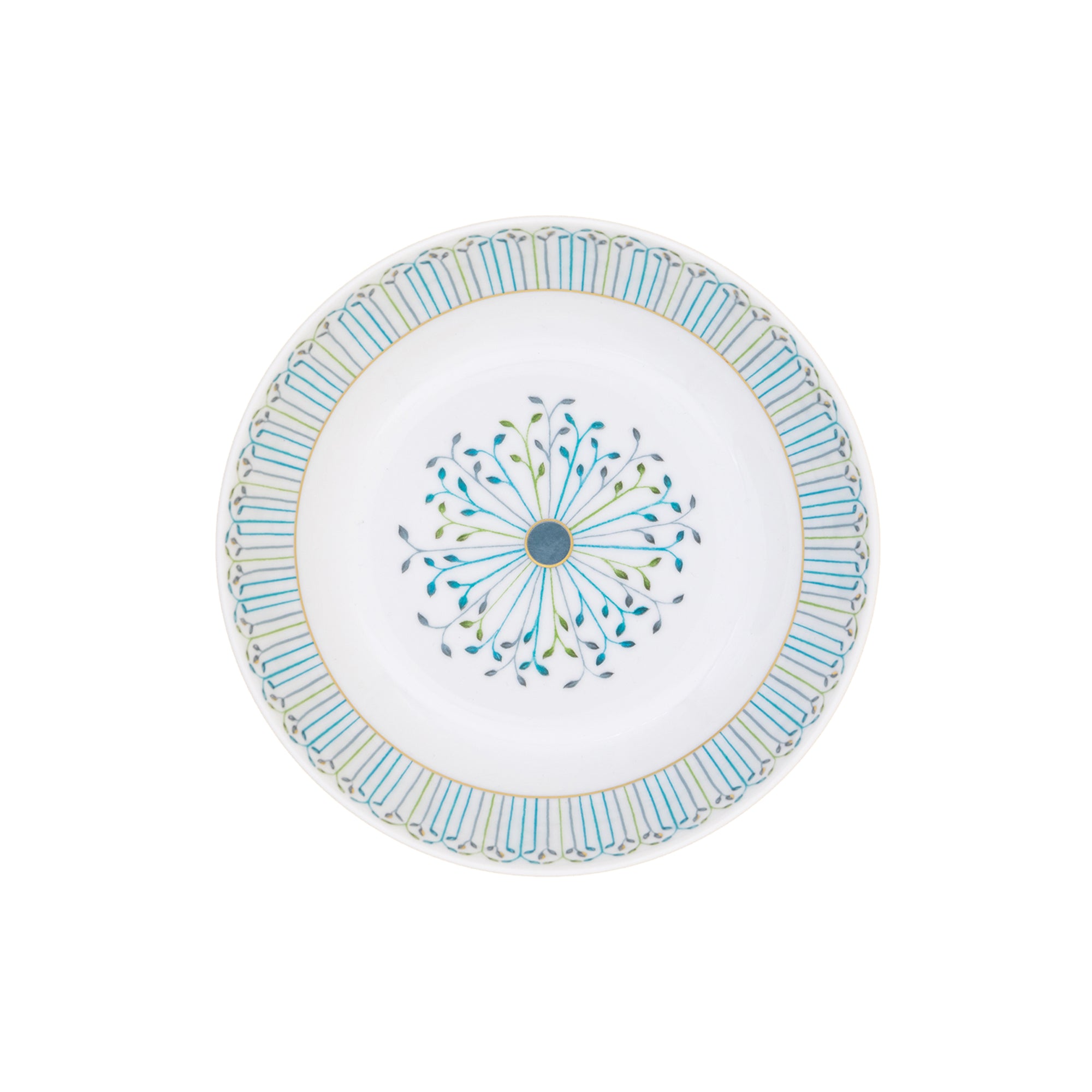 Assiette calotte Jardin de Louise en porcelaine - Or