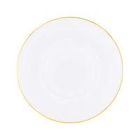 Assiette de présentation Lexington Filet d'or en porcelaine - Blanc