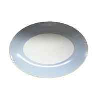 Plat ovale Lexington Filet d'or en porcelaine - Lavande