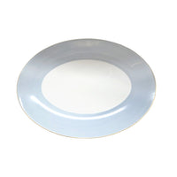 Plat ovale Lexington Filet d'or en porcelaine - Lavande