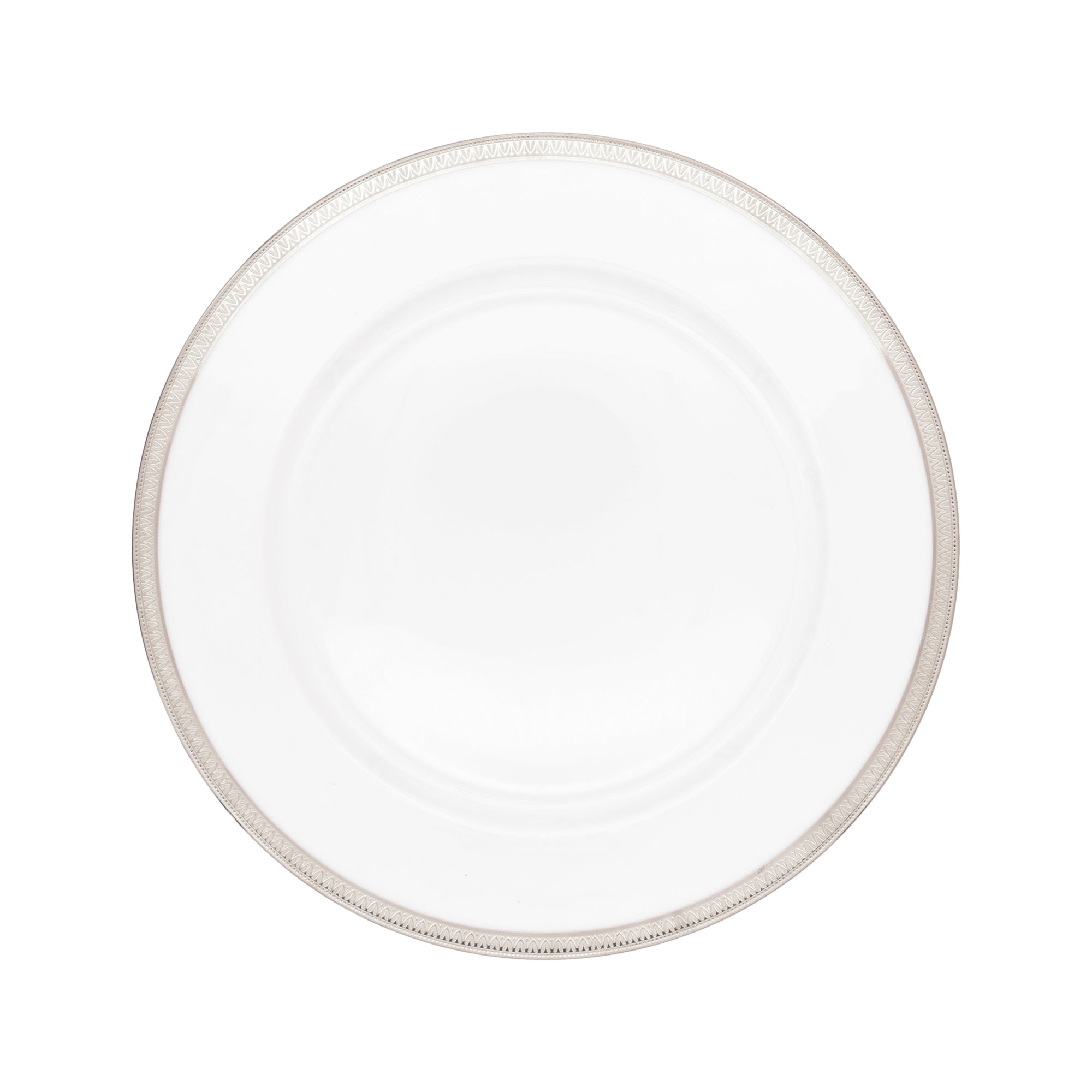 Assiette de présentation Malmaison en porcelaine - Platine