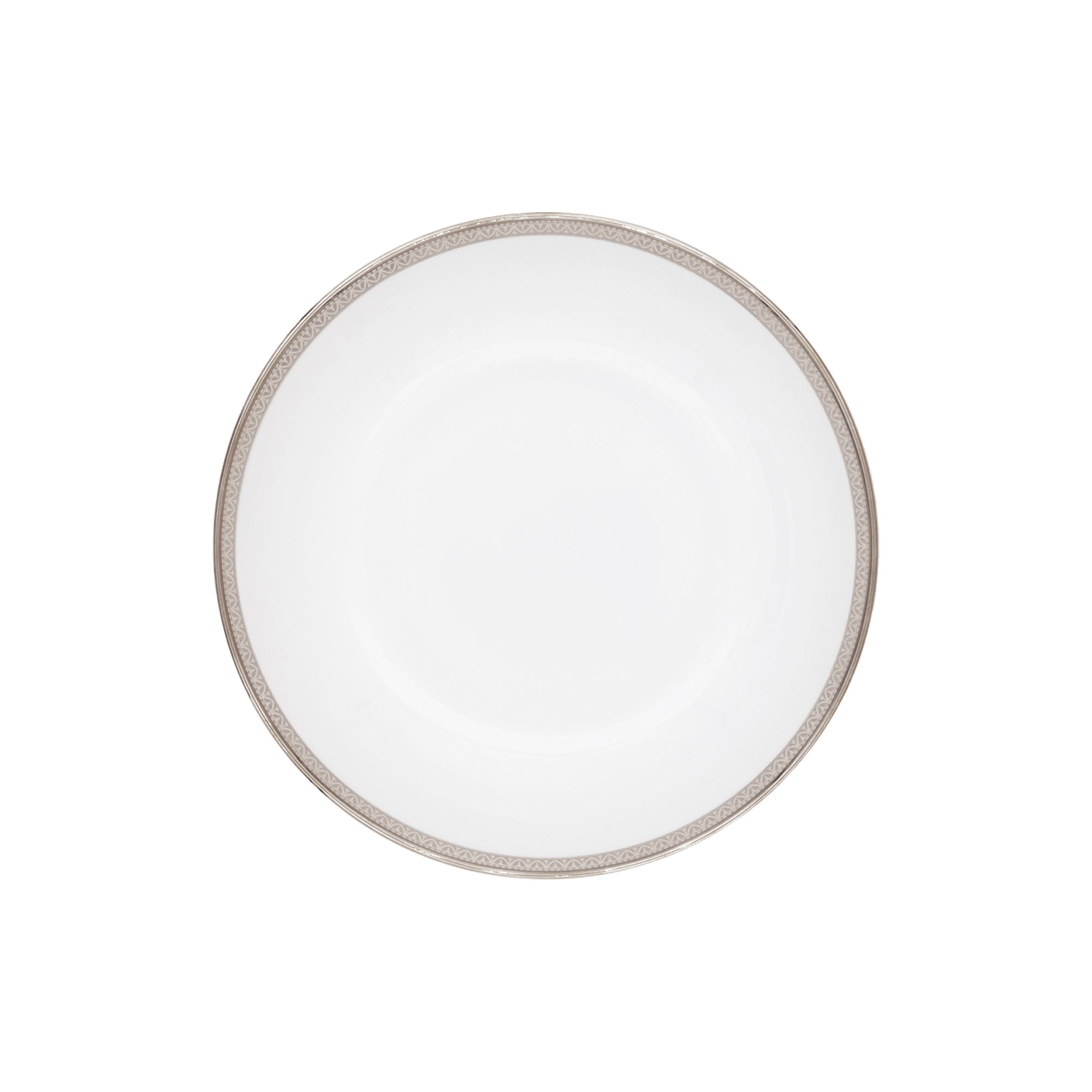 Assiette calotte Malmaison en porcelaine - Platine