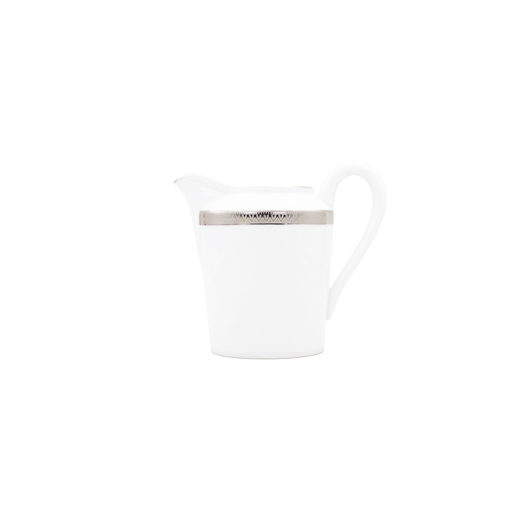 Crémier pour 6 Tasses Malmaison en porcelaine - Platine