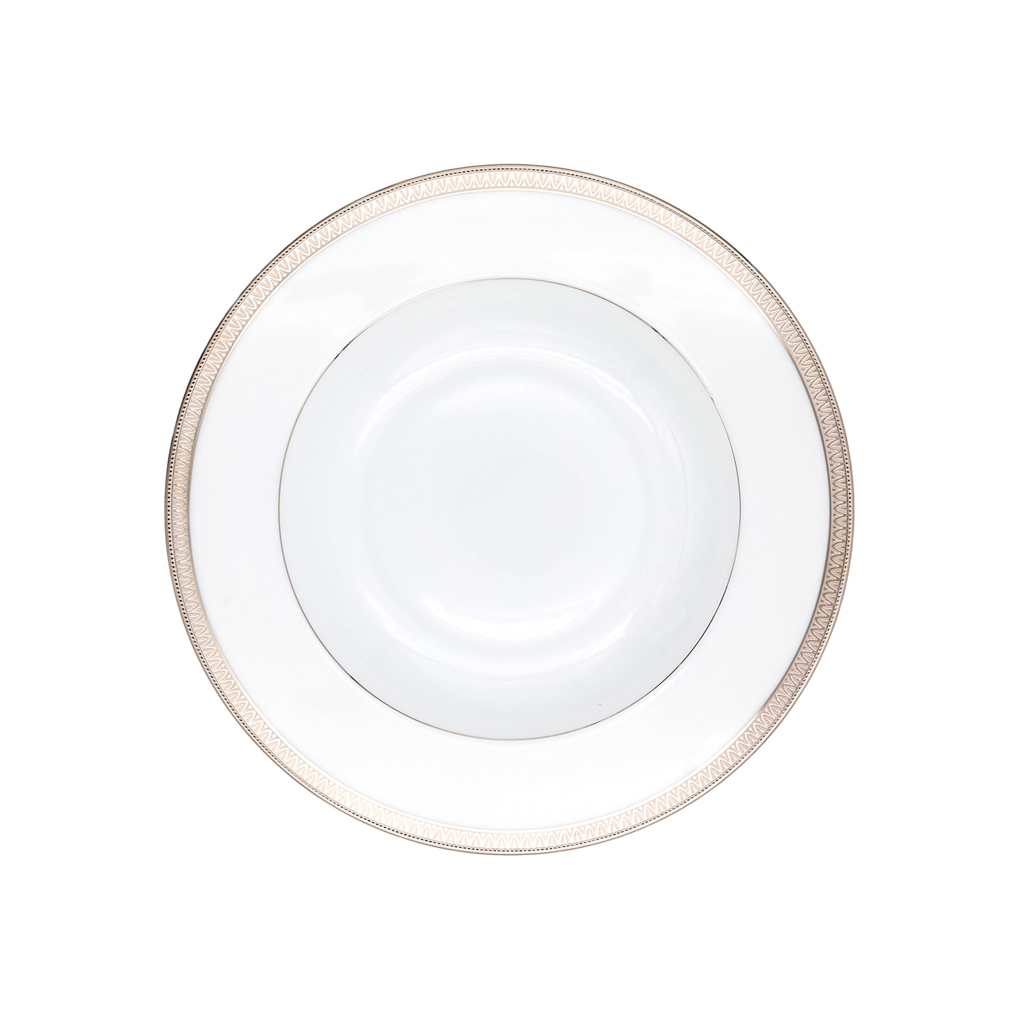 Plat rond plat Malmaison en porcelaine - Platine