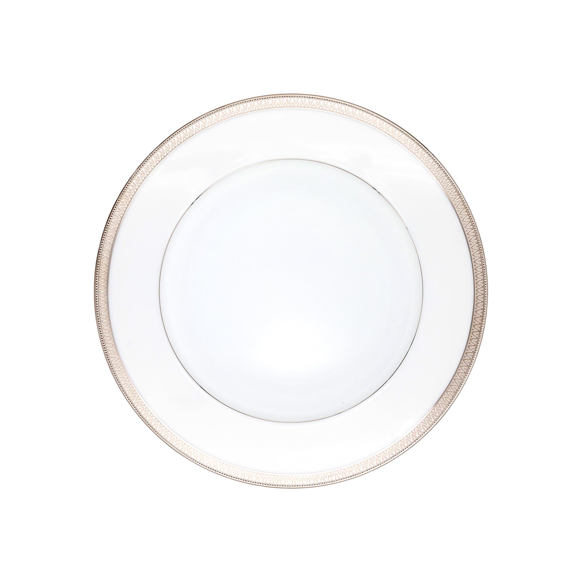 Plat rond plat Malmaison en porcelaine - Platine