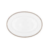 Plat ovale Malmaison en porcelaine - Platine