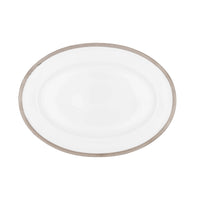 Plat ovale Malmaison en porcelaine - Platine