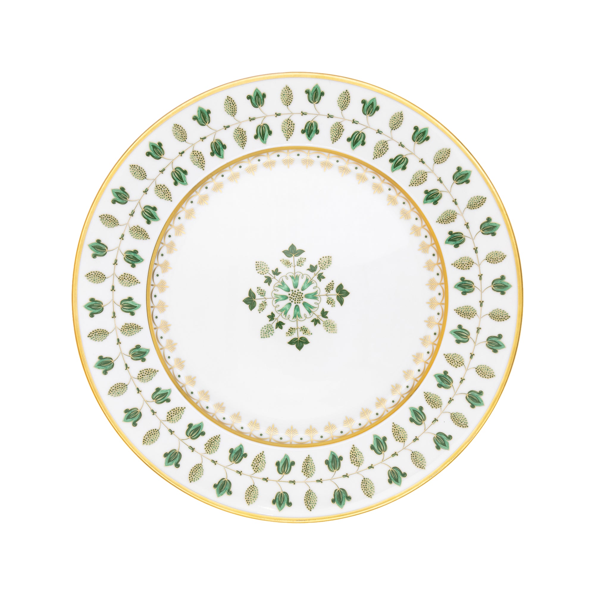 Assiette de présentation Matignon en porcelaine - Vert