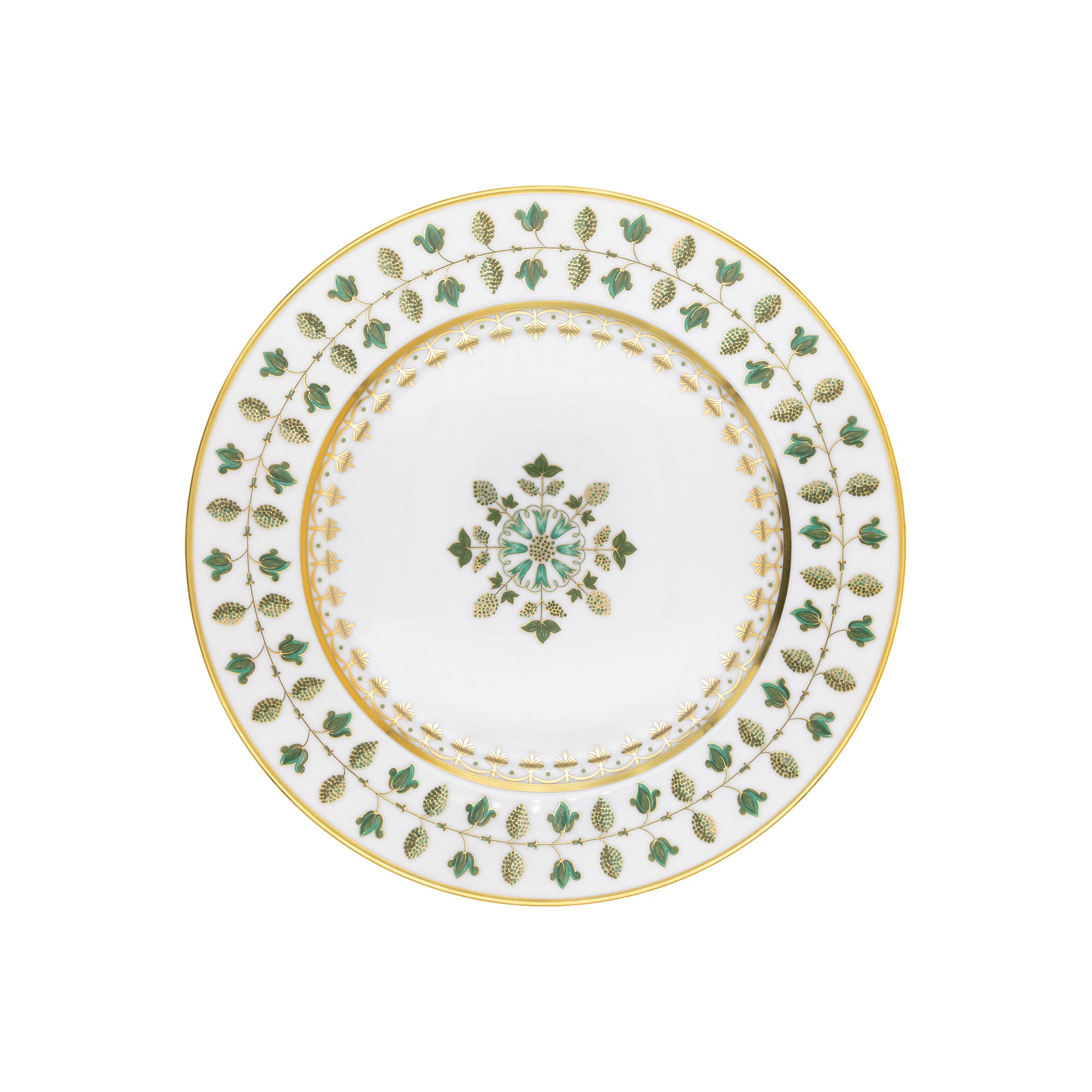 Assiette à dîner Matignon en porcelaine - Vert