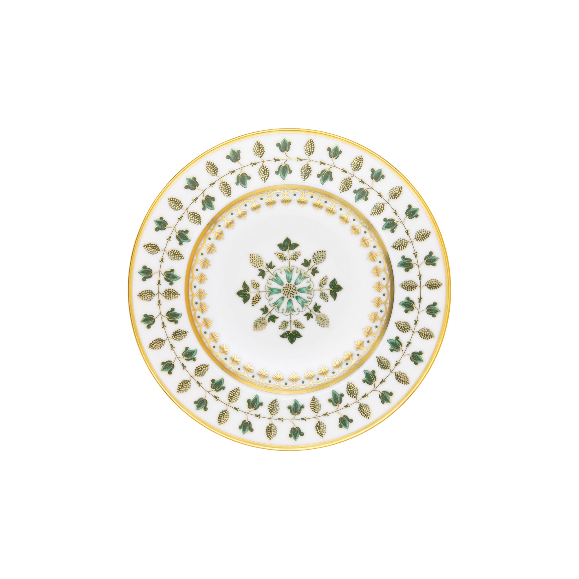 Assiette à dessert Matignon en porcelaine - Vert