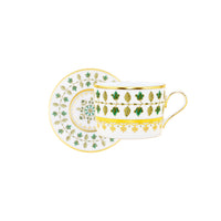 Tasse et soucoupe à thé Matignon en porcelaine - Vert