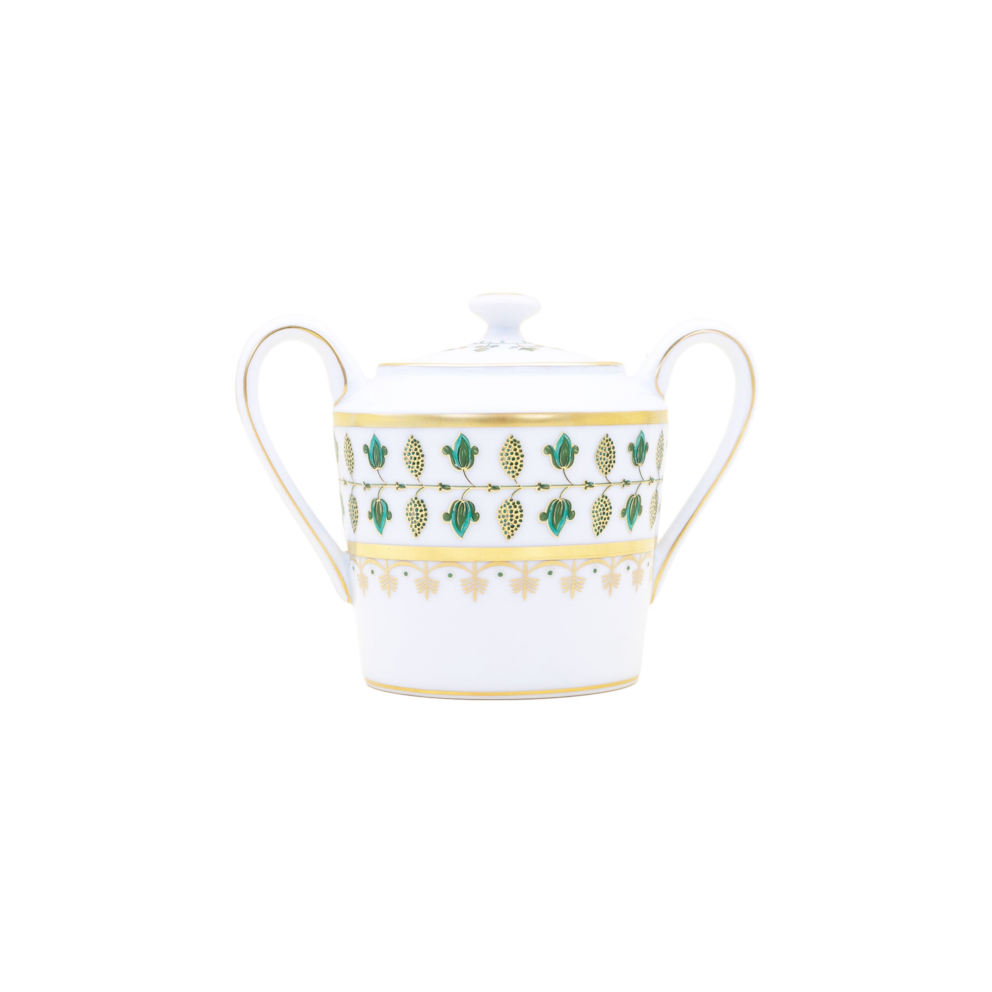 Sucrier Matignon en porcelaine - Vert