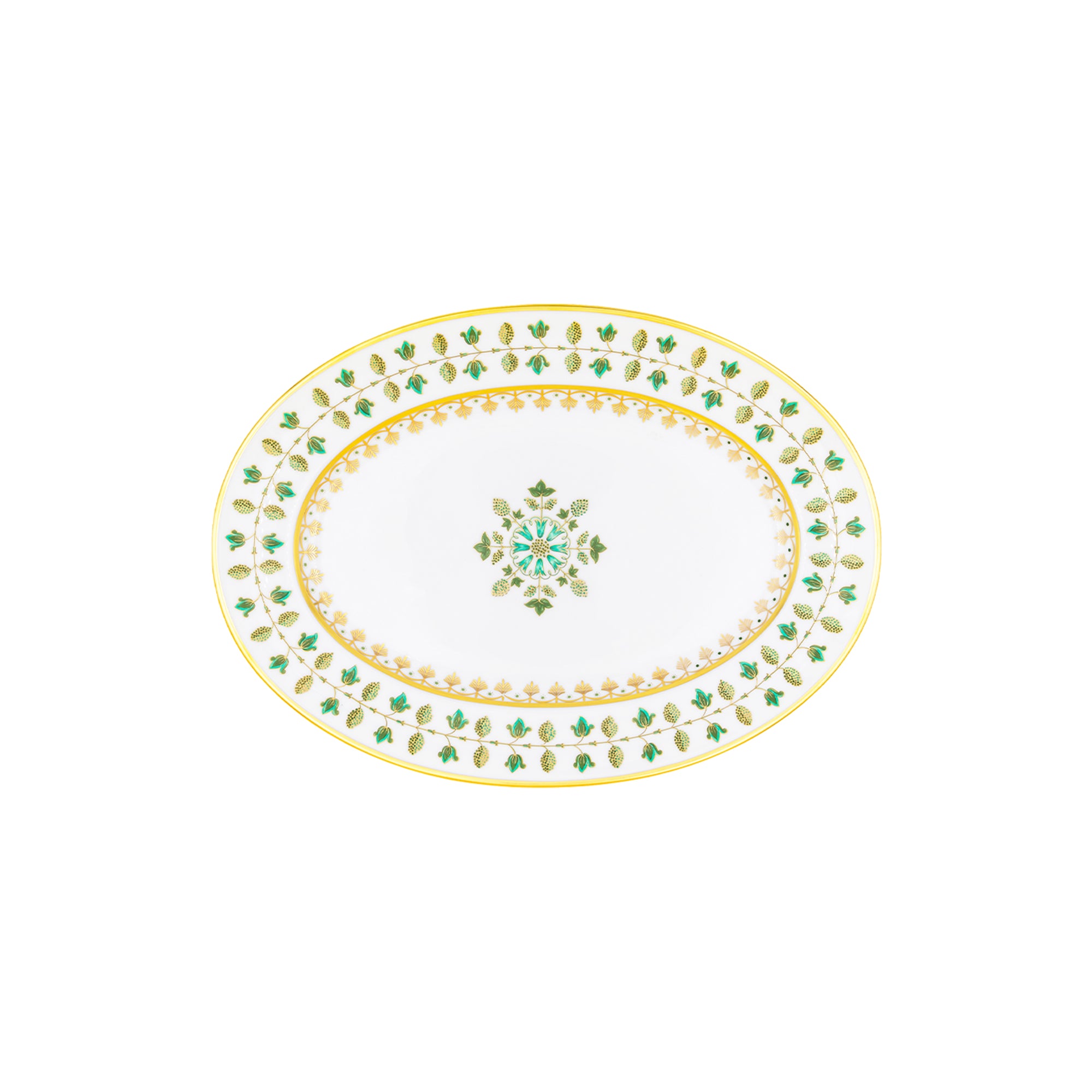 Ravier Matignon en porcelaine - Vert