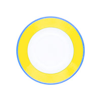 Plat rond creux Monet en porcelaine - Jaune & Bleu
