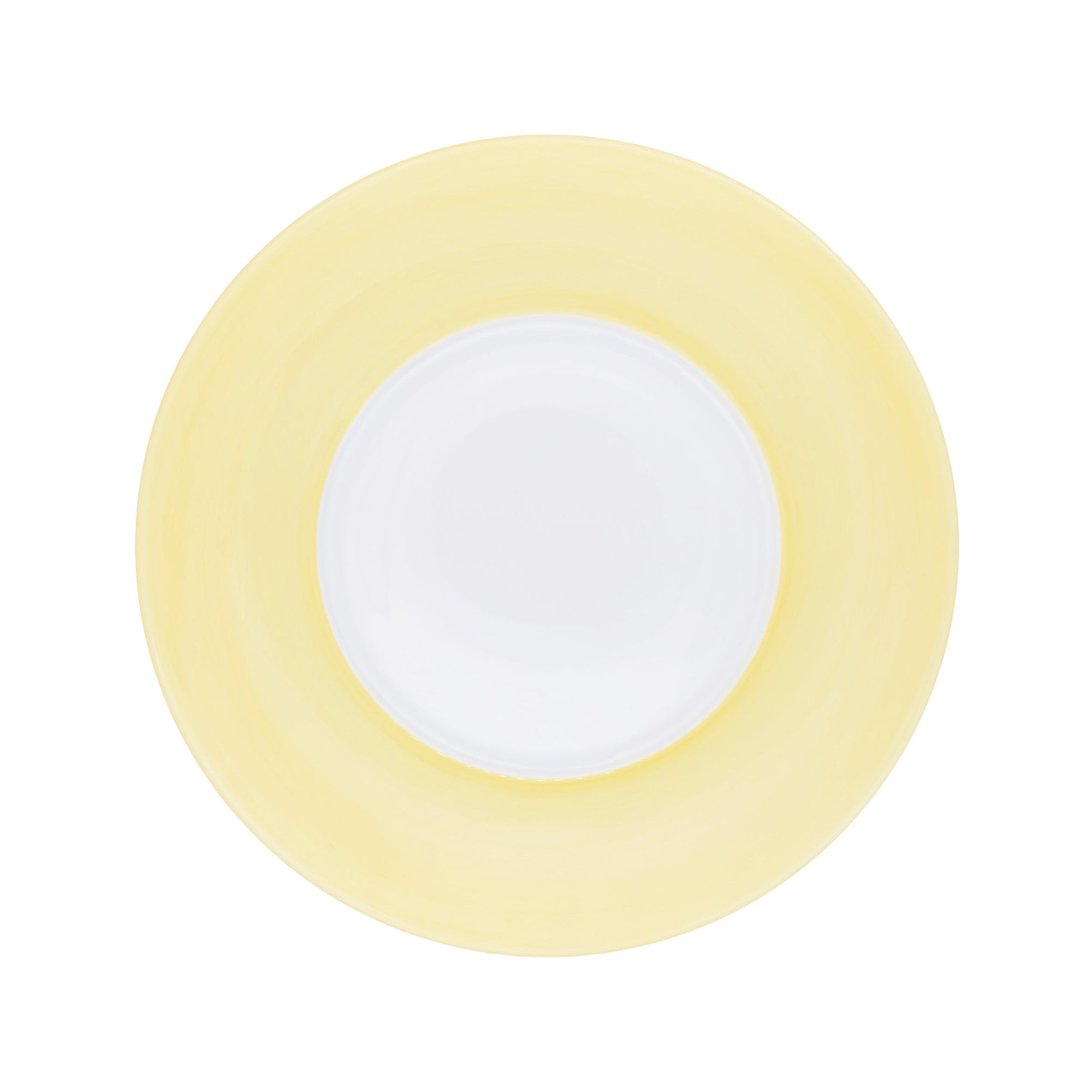 Assiette de présentation Salvador en porcelaine - Jaune