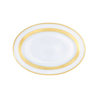 Plat ovale William en porcelaine - Or