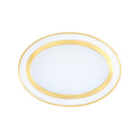 Plat ovale William en porcelaine - Or