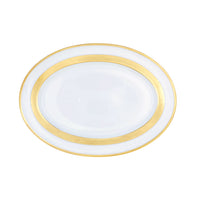 Plat ovale William en porcelaine - Or