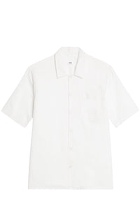 Chemise col requin en coton - Natural White