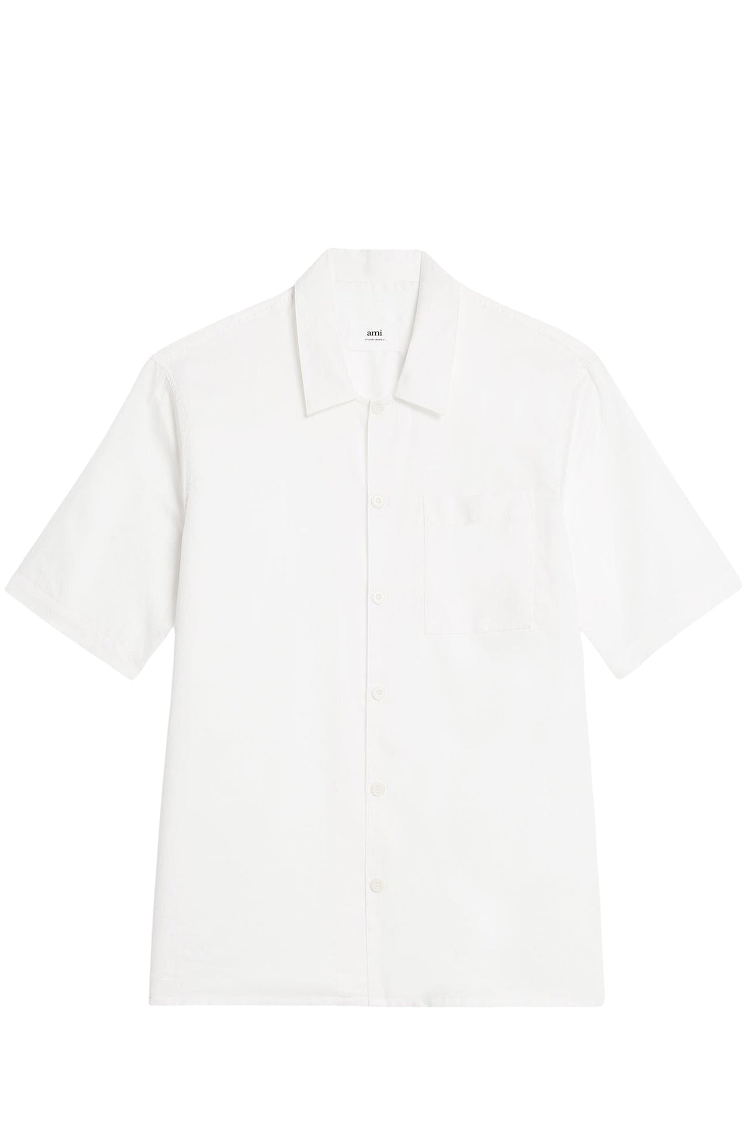 Chemise col requin en coton - Natural White