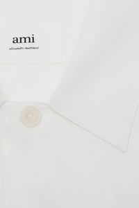 Chemise col requin en coton - Natural White