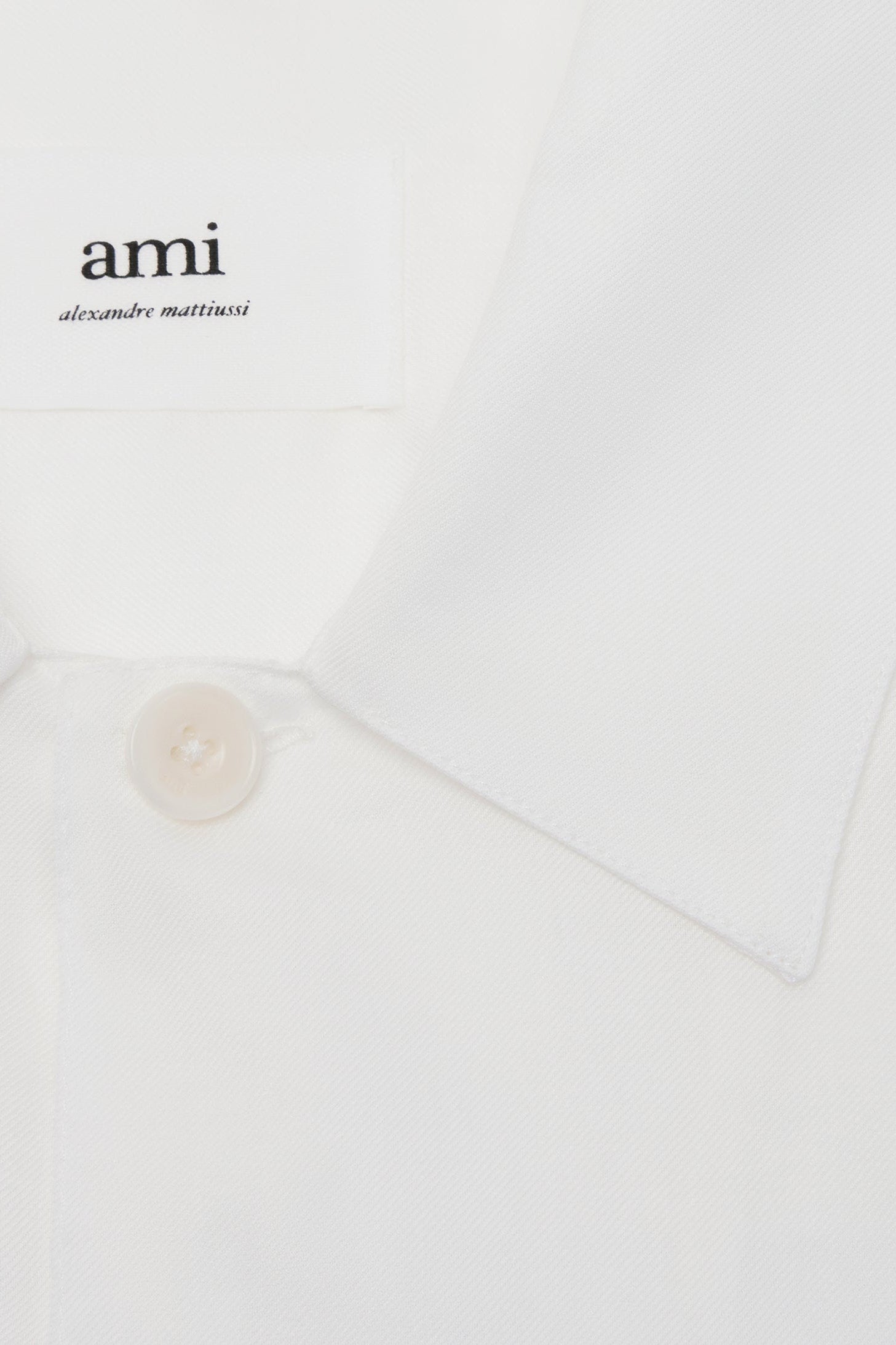 Chemise col requin en coton - Natural White