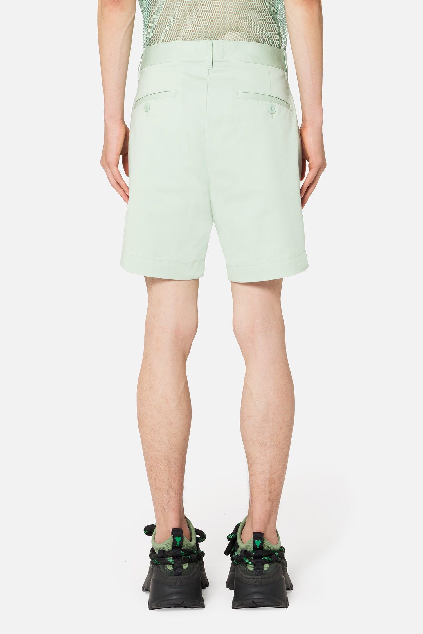 Short chino à poches en coton - Aqua