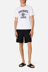 Short taille élastiquée en laine - Black